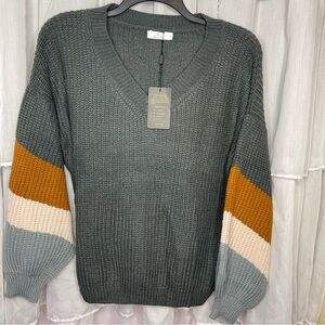 NWT Color block knit sweater size S